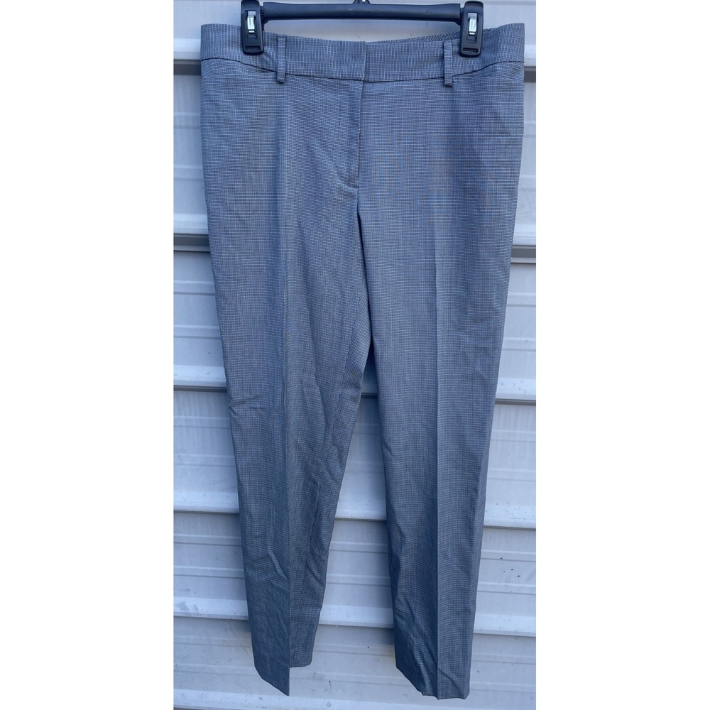 Brooks Brothers LUCIA FIT Pants Sz 8 Italian Fabric Houndstooth Blue Gray Black